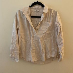 MADEWELL 100% Cotton Collared Button Pullover